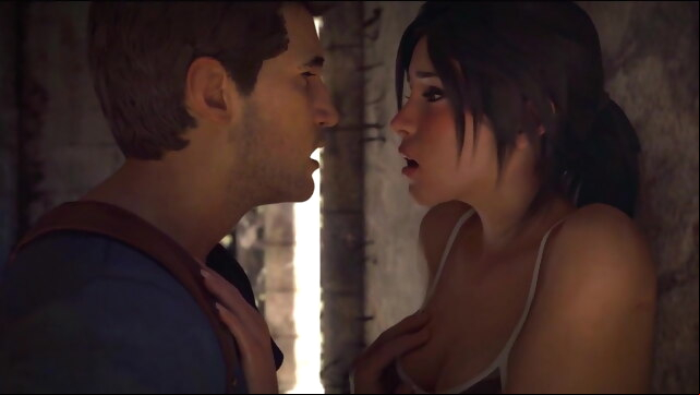 Nathan Drake & Lara Croft fuck: HydraFXX animation xxx cartoon video