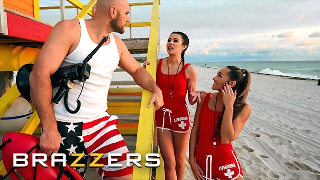 Lifeguards Kylie Rocket And MacKenzie Mace Take Turns Getting Their Wet Pussies Pounded By JMac - BRAZZERS xxx blowjob video