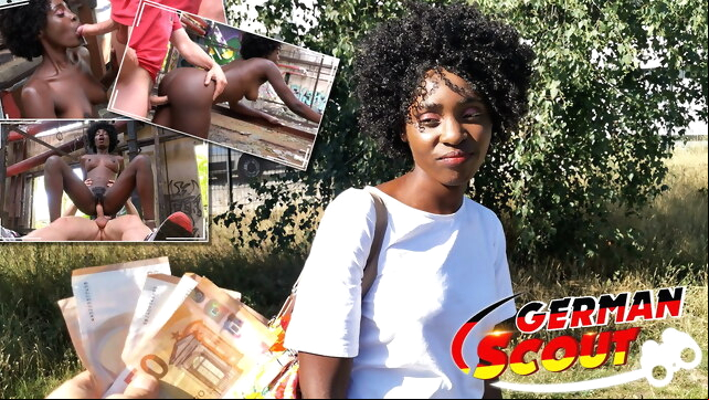 GERMAN SCOUT - EBONY MILF ZAAWAADI, PUBLIC PICKUP SEX FOR CASH xxx hairy video